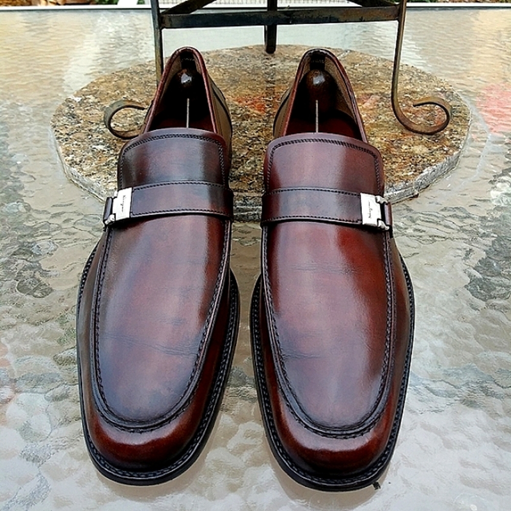 !!!!!SOLD!!!!!  Salvatore Ferragamo Brown Slip Ons - Picture 8 of 14